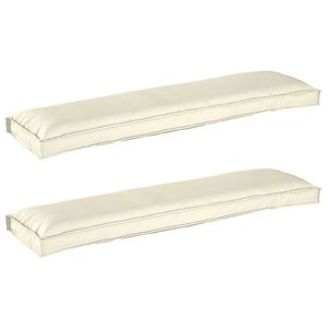 vidaXL Palle Pudes&aelig;t 2 stk. Oxford Stof Creme 150 x 40 x 8 cm