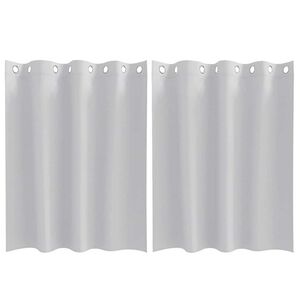 vidaXL M&oslash;rkl&aelig;gningsgardiner med ringe 2 pcs Bleg Gr&aring; 140 x 140 cm