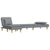 vidaXL L-formet sovesofa 255x140x70 cm stof lysegr&aring;