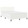 vidaXL Box spring seng med madras Hvid 160 x 200 cm Kunstl&aelig;der