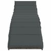vidaXL liggestol med hynde 55x199x50 cm polyrattan grå