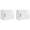 vidaXL V&aelig;gskab PORTO 2 pcs H&oslash;j gloss hvid 50 x 31 x 40 cm