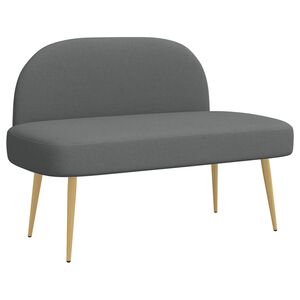 vidaXL Polstret b&aelig;nk med ryg M&oslash;rkegr&aring; 110 x 60 x 76 cm