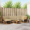 vidaXL Udend&oslash;rs sofagruppe med pude 8 pcs Naturlig og Beige