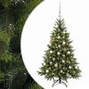 vidaXL Kunstigt juletr&aelig; med julekugle 150 cm 150 LED'er Varm hvid