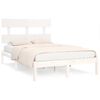 vidaXL sengeramme 160x200 cm massivt tr&aelig; hvid
