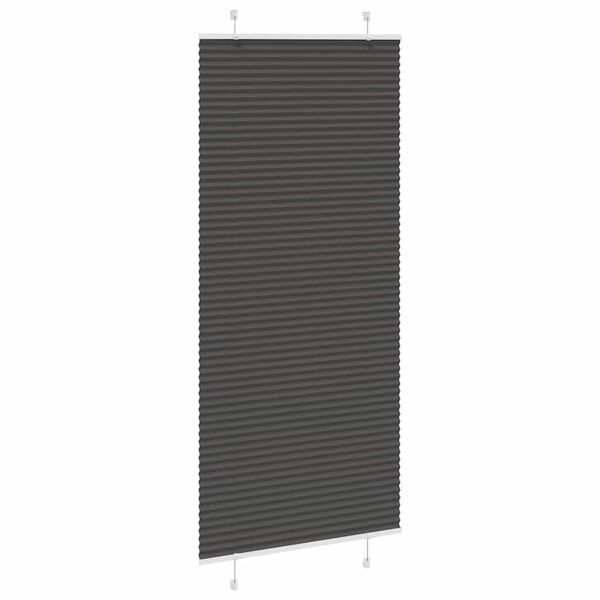 vidaXL Plisségardin Sort 100x200 cm Stofbredde 99,4 cm Polyester
