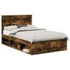 vidaXL Sengestel Ensfarvet R&oslash;get eg 135 x 190 cm Massiv fyrretr&aelig;