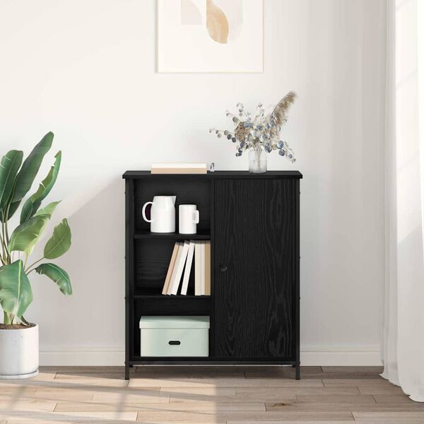 vidaXL Sideboard Sort eg 70 x 30 x 80 cm Konstrueret tr&aelig;