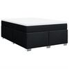 vidaXL kontinentalseng med madras 140x200 cm stof sort