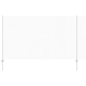 vidaXL Hegn med post Gr&aring; 1,4 x 50 m St&aring;l og PVC