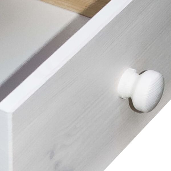 vidaXL skrivebord med 4 skuffer 110x50x74 cm massivt fyrretr&aelig;