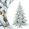 vidaXL Kunstigt Hinged Juletr&aelig; med 300 LED'er Hvid 240 cm PVC og St&aring;l