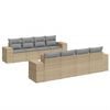 vidaXL sofas&aelig;t til haven 9 dele med hynder polyrattan beige