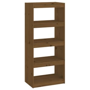 vidaXL bogreol/rumdeler 60x30x135,5 cm fyrretr&aelig; gyldenbrun