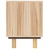 vidaXL tv-bord 80x30x40 cm massivt fyrretræ og naturlig rattan brun