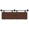 vidaXL H&aelig;ngende Hovedgavl V&aelig;gmonteret Brun 150 x 55 x 5 cm Faux l&aelig;der