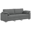 vidaXL Sofa 3 pcs M&oslash;rkegr&aring; 219 x 80 x 82 cm Linned-blandet stof