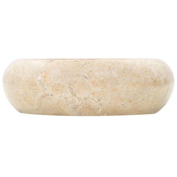 vidaXL h&aring;ndvask 40x12 cm marmor cremefarvet