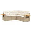 vidaXL sofas&aelig;t til haven 5 dele med hynder polyrattan beige