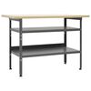 vidaXL arbejdsbord 120x60x85 cm st&aring;l gr&aring;