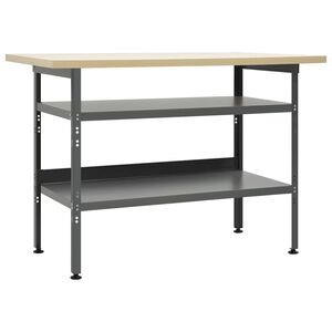 vidaXL arbejdsbord 120x60x85 cm st&aring;l gr&aring;