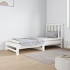 vidaXL daybed med udtr&aelig;k 2x(90x190) cm massivt fyrretr&aelig; hvid