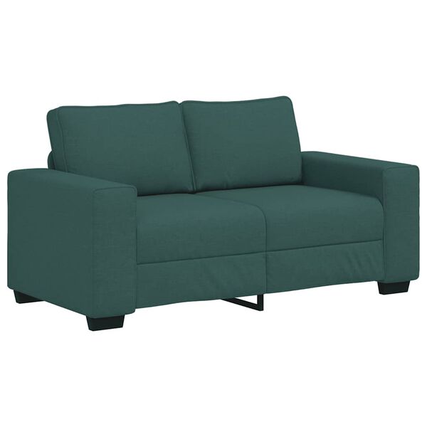 vidaXL 2-personers sofa 160x77x82 cm stof m&oslash;rkegr&oslash;n