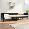 vidaXL daybed massivt fyrretr&aelig; sort 90x190 cm