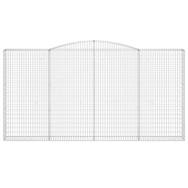 vidaXL buede gabionkurve 9 stk. 400x30x200/220 cm galvaniseret jern