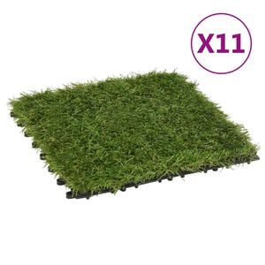 vidaXL kunstgr&aelig;sfliser 11 stk. 30x30 cm gr&oslash;n