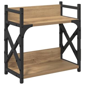 vidaXL Printerstand Artisan Egetr&aelig; 40 x 20 x 40 cm Konstrueret tr&aelig;