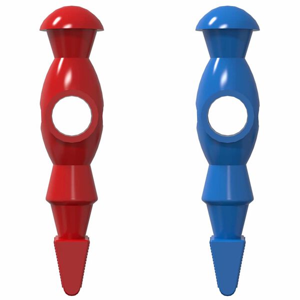 vidaXL Fodbold Bord Spillere 22 pcs Blå og Rød 2,4 x 2,1 x 9,7 cm PP