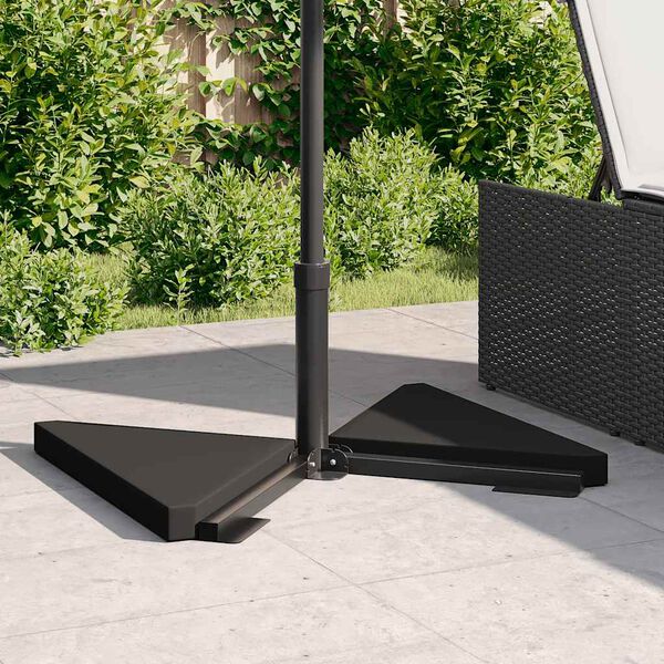 vidaXL parasolv&aelig;gtplader 2 stk. granit 14 kg trekantet sort
