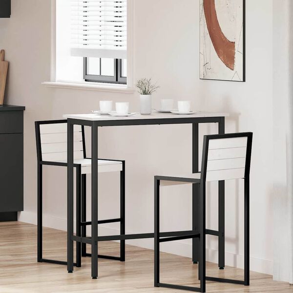 vidaXL bord Hvid 100 x 40 x 101 cm Ingeni&oslash;rtr&aelig; og st&aring;l