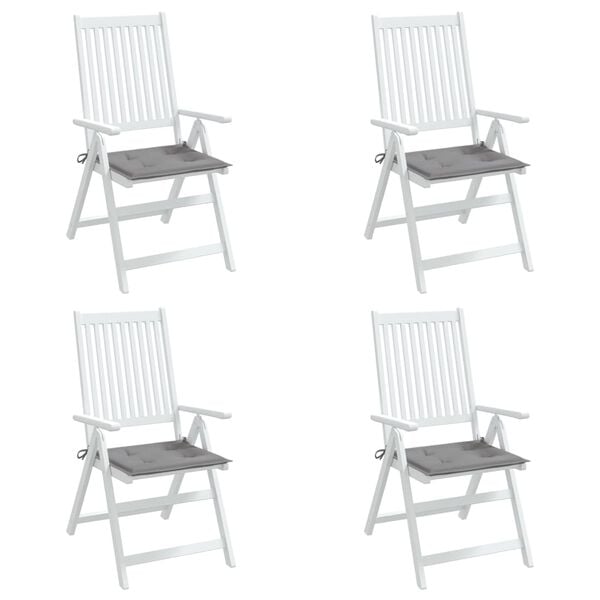 vidaXL hynder til havestol 4 stk. 50x50x4 cm oxfordstof grå