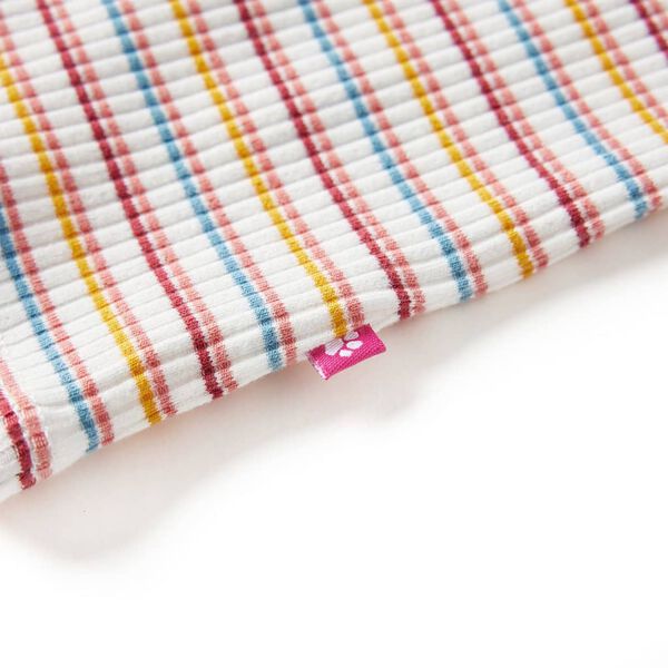 Lang&aelig;rmet T-shirt til b&oslash;rn str. 104 mock-rullekrave ecrufarvet