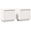 vidaXL sengeborde 2 stk. 40x30x40 cm massivt fyrretr&aelig; hvid