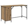 vidaXL Computerbord Artisan Egetr&aelig; 131 x 48 x 75 cm Konstrueret tr&aelig;