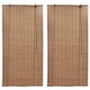 vidaXL rullegardiner 2 stk. 150x220 cm bambus brun