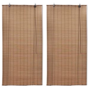 vidaXL rullegardiner 2 stk. 150x220 cm bambus brun