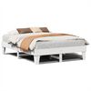 vidaXL sengeramme uden madras 140x190 cm massivt fyrretr&aelig; hvid