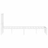 vidaXL sengeramme med sengegavl 120x190 cm metal hvid