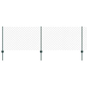 vidaXL Hegn med post Gr&oslash;n 0,8 x 10 m St&aring;l og PVC