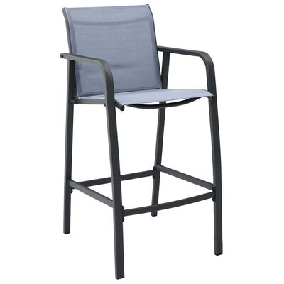 vidaXL barstole til haven 2 stk. textilene grå