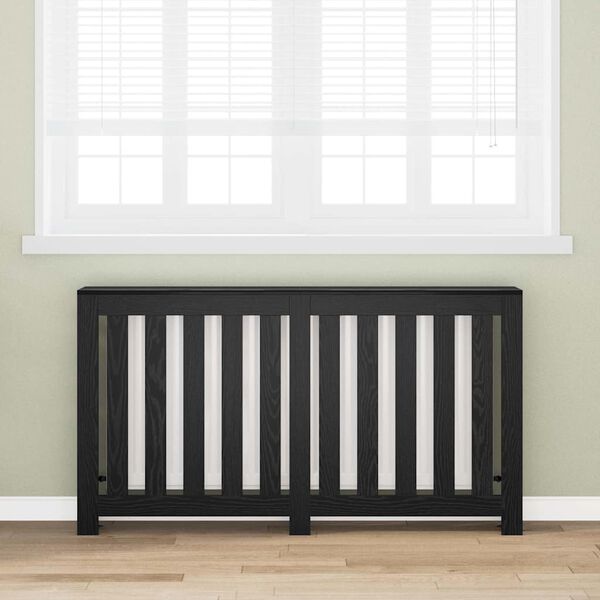 vidaXL Radiatorcover Sort eg 149 x 20 x 82 cm Konstrueret tr&aelig;