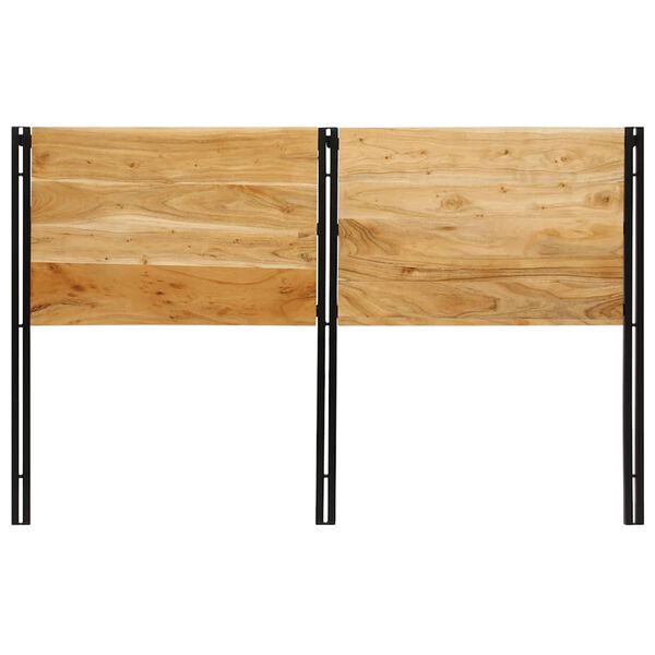 vidaXL sengegavl 160 cm massivt akacietr&aelig; og jern