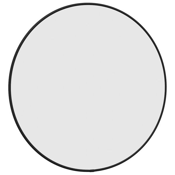 vidaXL v&aelig;gspejl &Oslash; 50 cm rundt sort