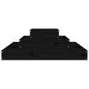 vidaXL plantekasse 80x80x27 cm massivt fyrretræ sort