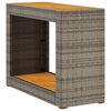 vidaXL havebord med tr&aelig;top 100x40x75 cm polyrattan gr&aring;